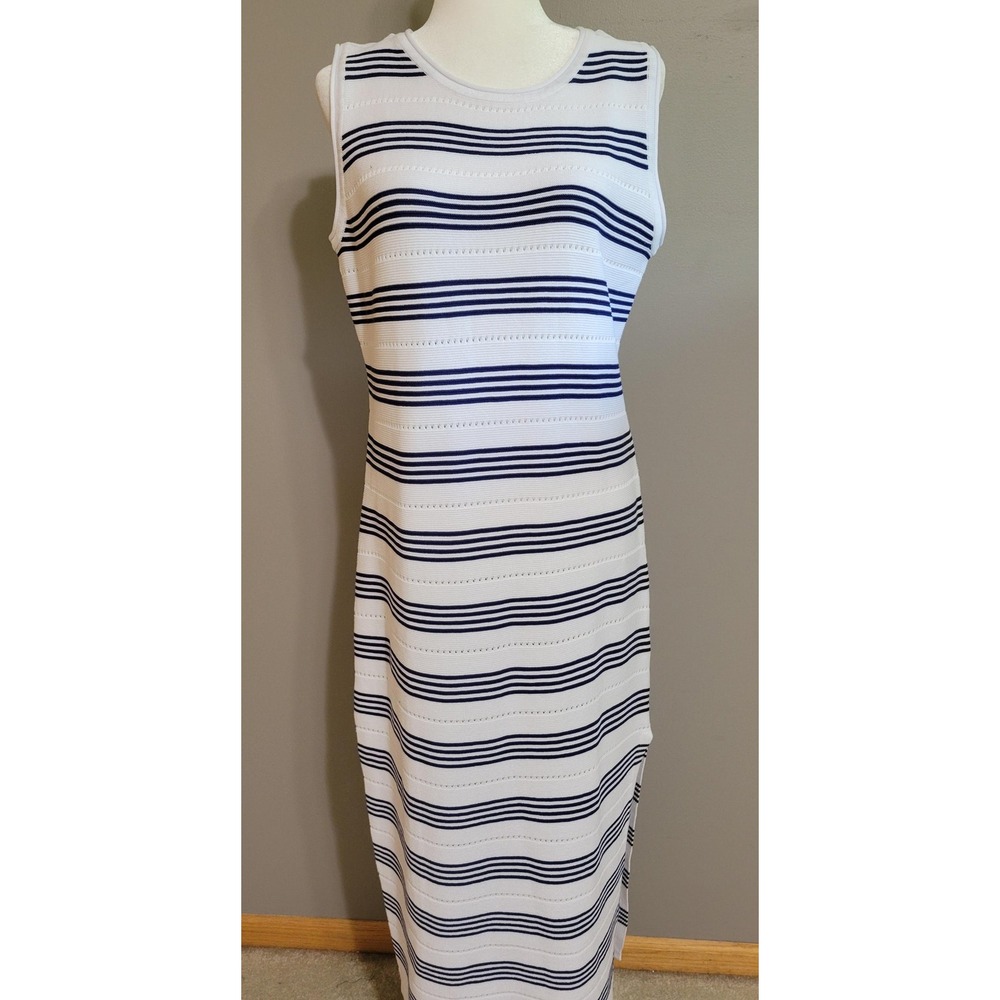 NWT PrettyGarden Striped Knit Midi Tank Dress